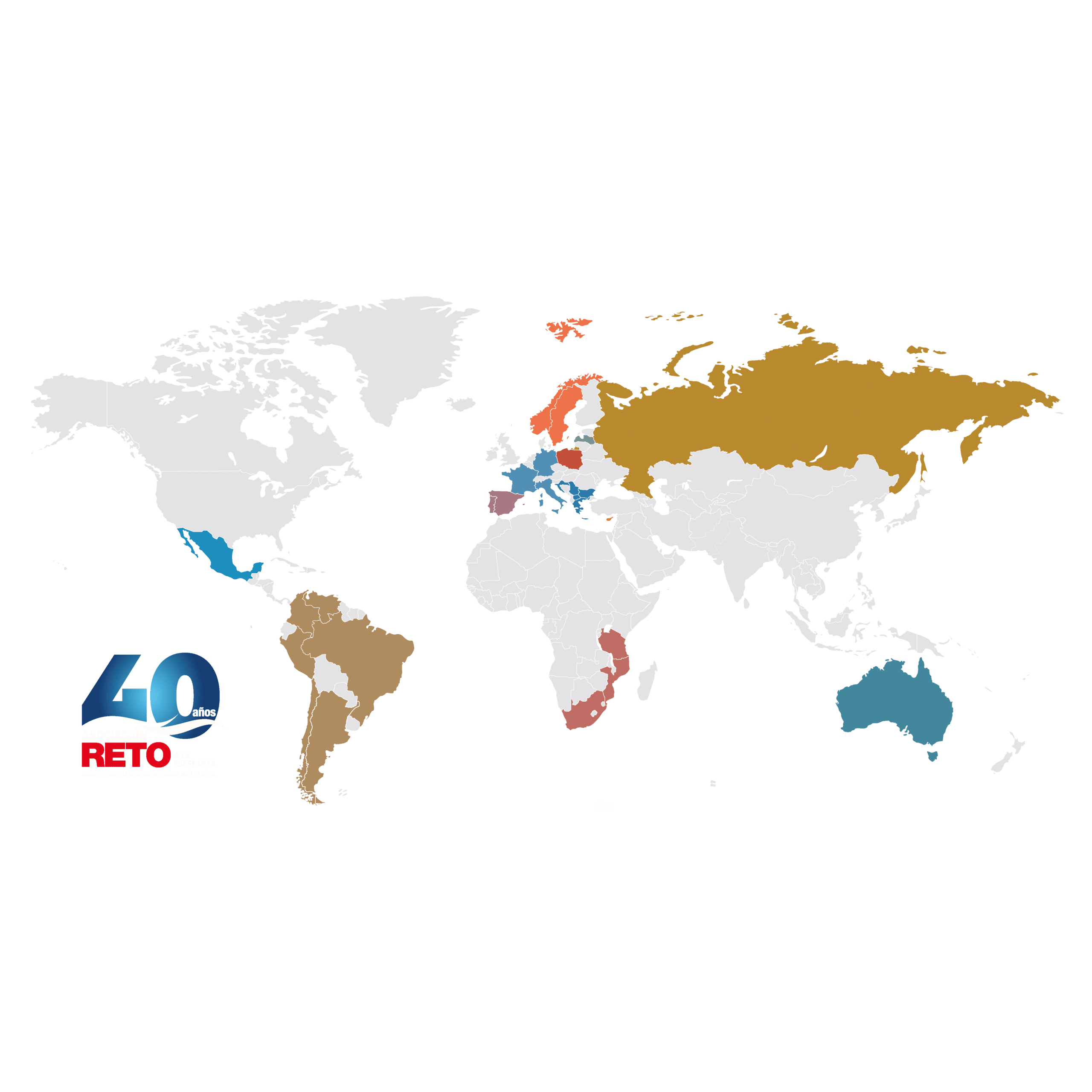 Mapa de presencia de Reto a la Esperanza